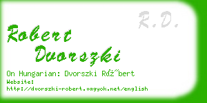 robert dvorszki business card